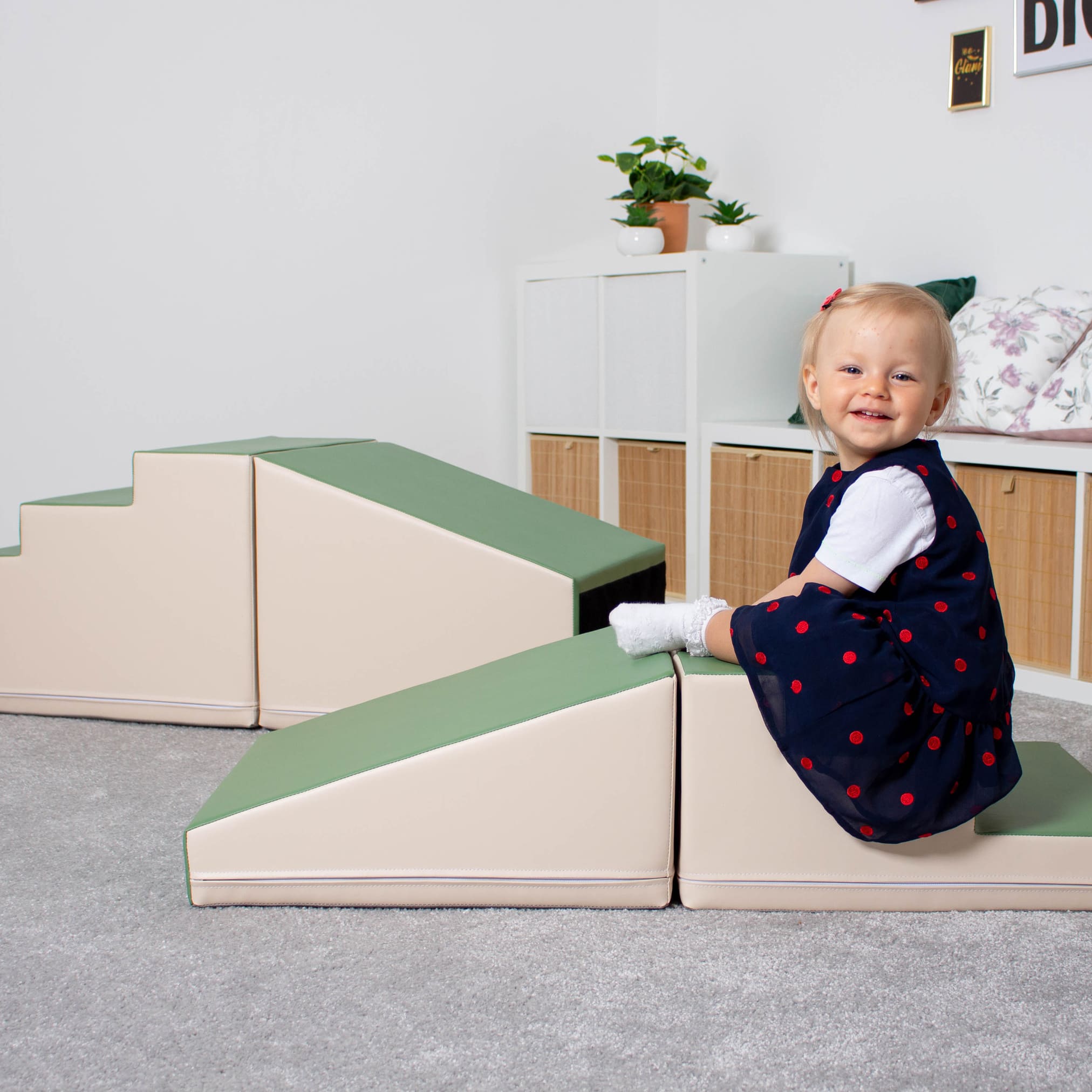 4 Piece Soft Play Step and Slide Set - Transformer