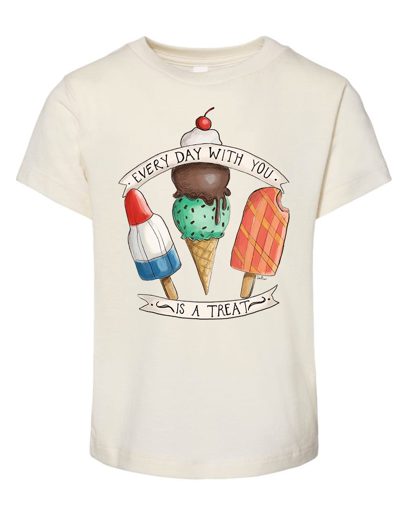 Every Day with You is a Treat - Natural [Children's Tee] Onesie Raising Tito   