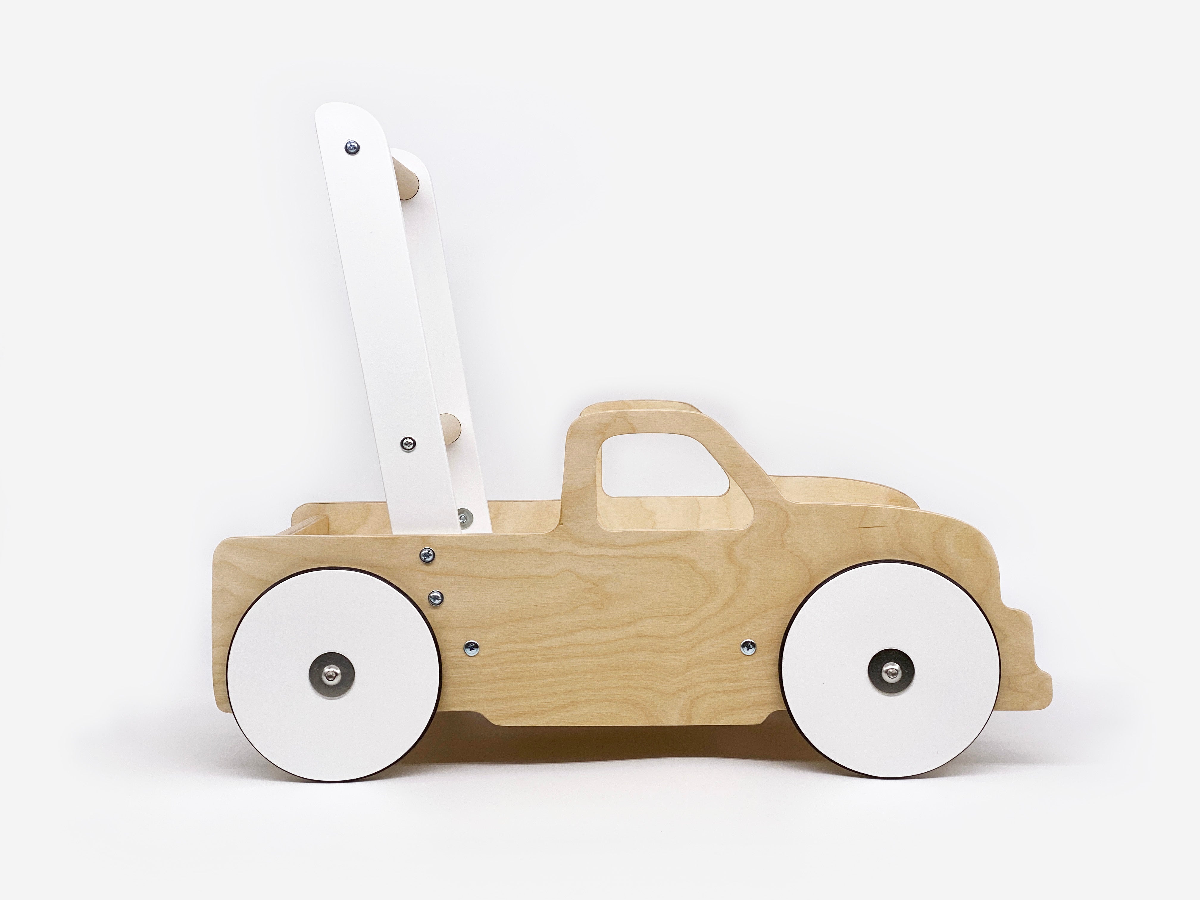 Luma Buggy: Natural Birch Truck Handcrafted Baby Wooden Push Walker Cart Push Walker Luma Goods Co.   