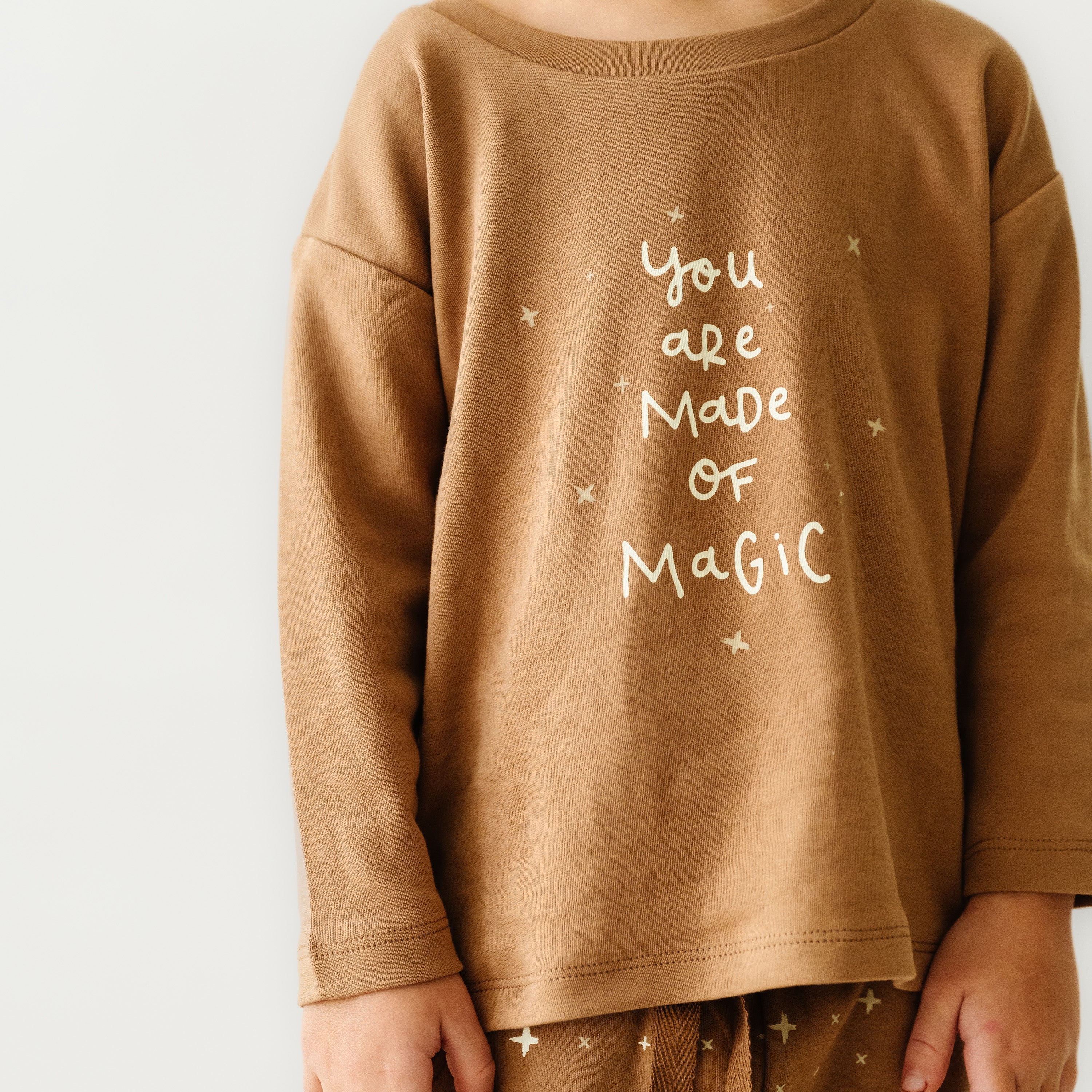 Organic Kids T-Shirt & Pant Set - Magic Tee & Pant Set Makemake Organics   