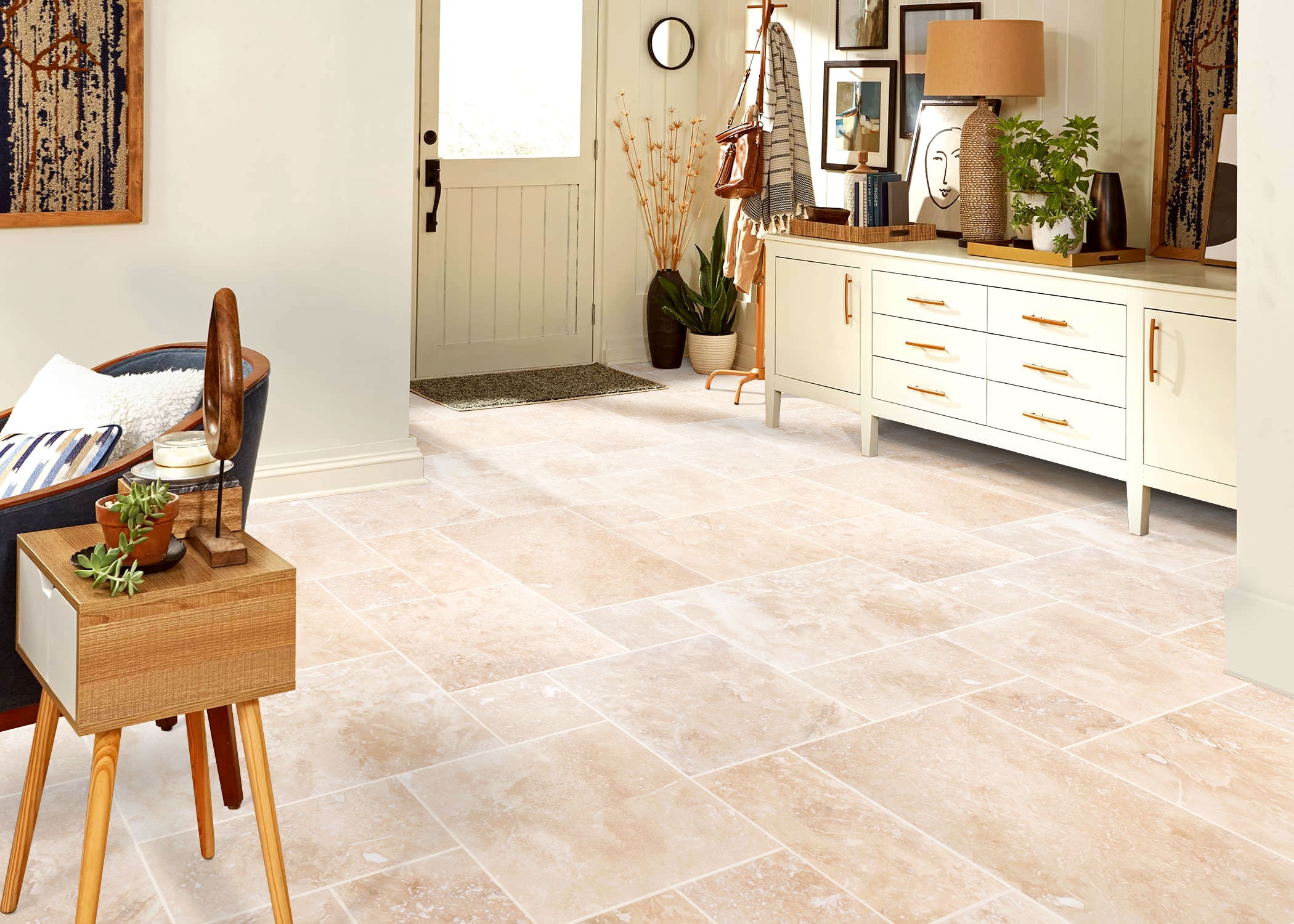 Tuscany Beige Travertine Tiles 4 sized Pattern Honed and Filled - Belair Collection