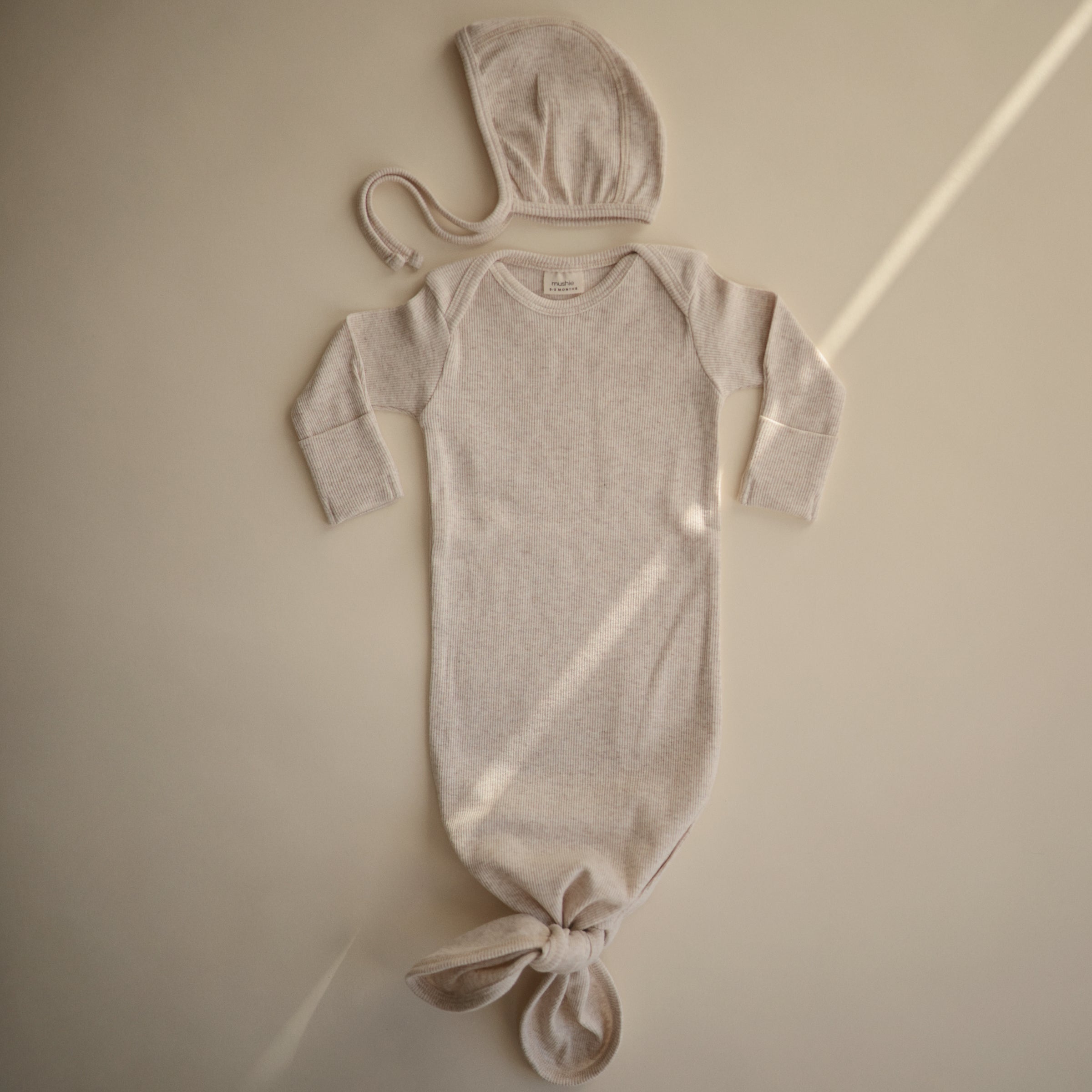 Ribbed Baby Bonnet Baby Clothes Mushie   