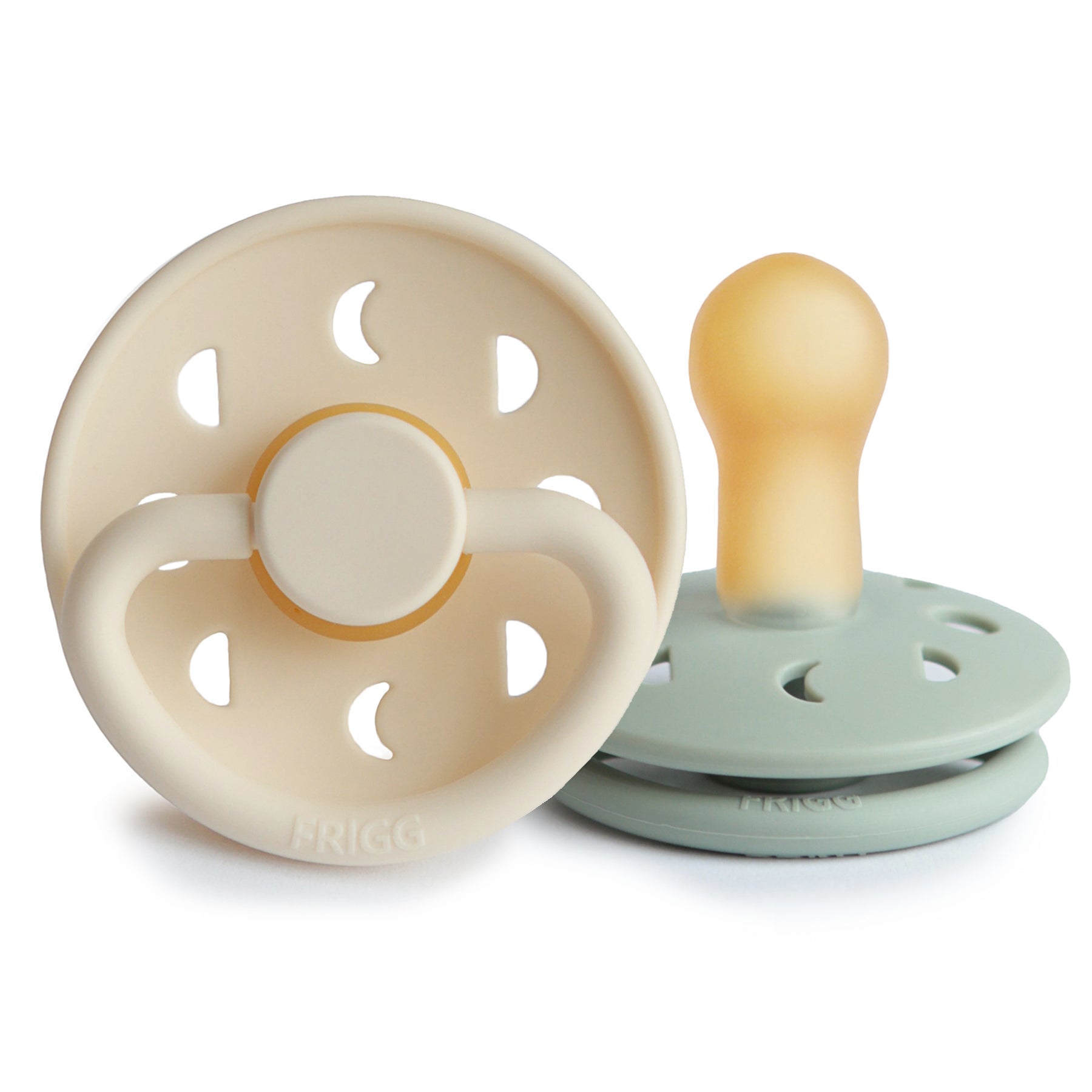 FRIGG Moon Natural Rubber Pacifier 2-Pack FRIGG PACIFIERS Mushie   