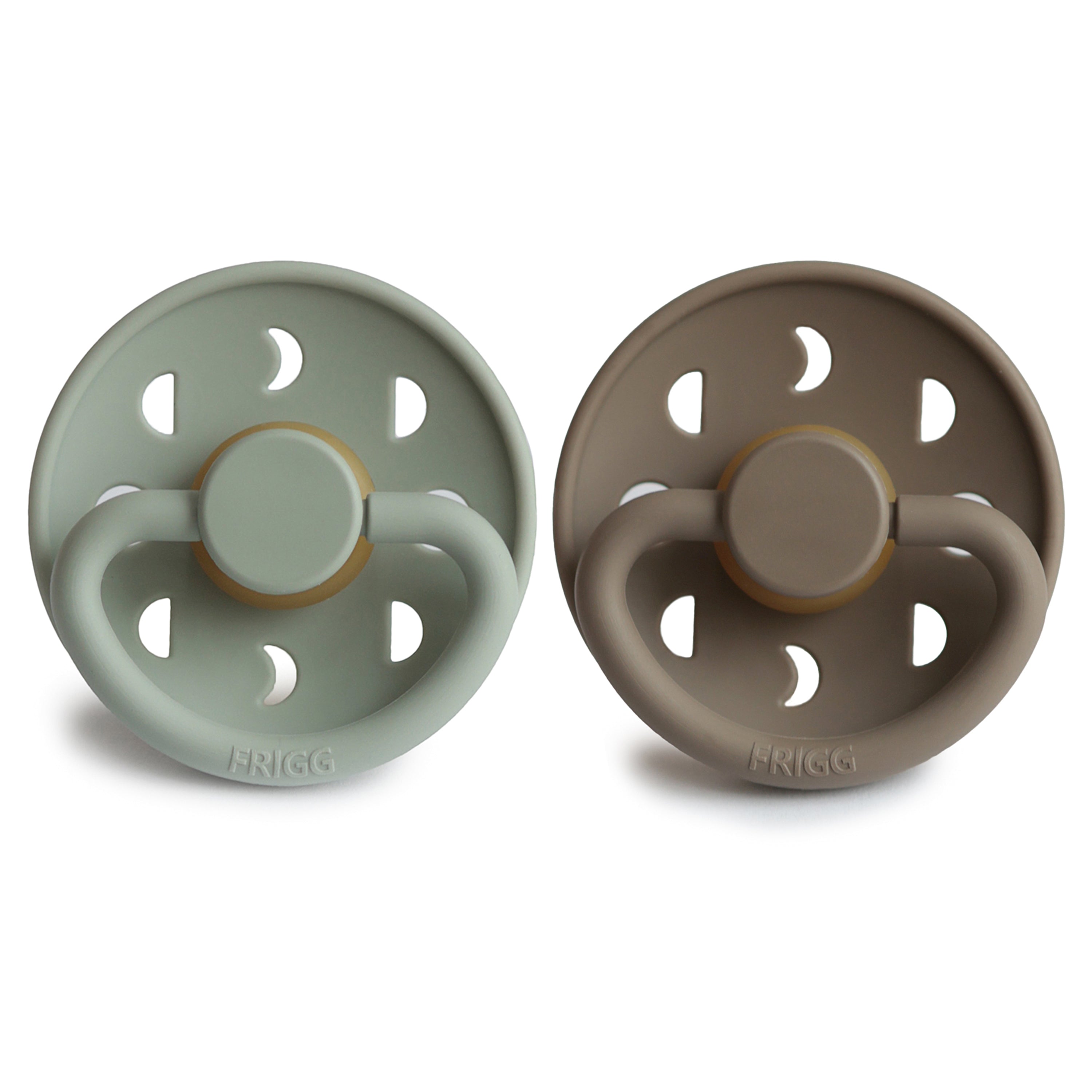 FRIGG Moon Natural Rubber Pacifier 2-Pack FRIGG PACIFIERS Mushie   