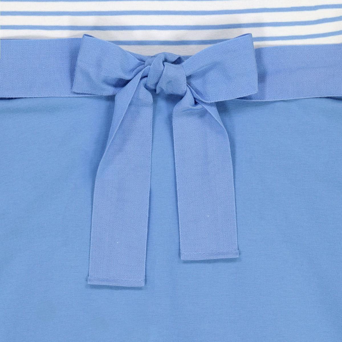 Lightweight Blocked Skater Dress - Periwinkle Colorblock