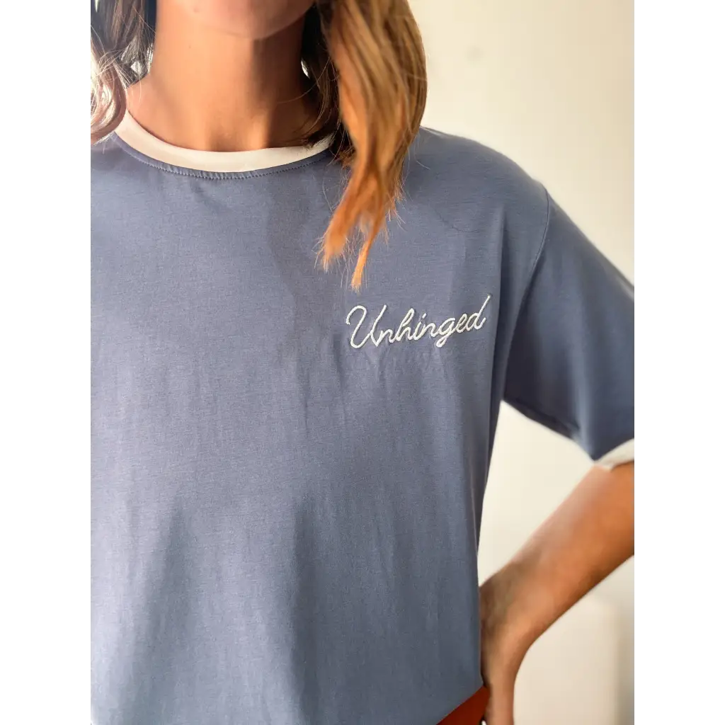 Unhinged Ringer Tee in Slightly-Oversized Womens Cut