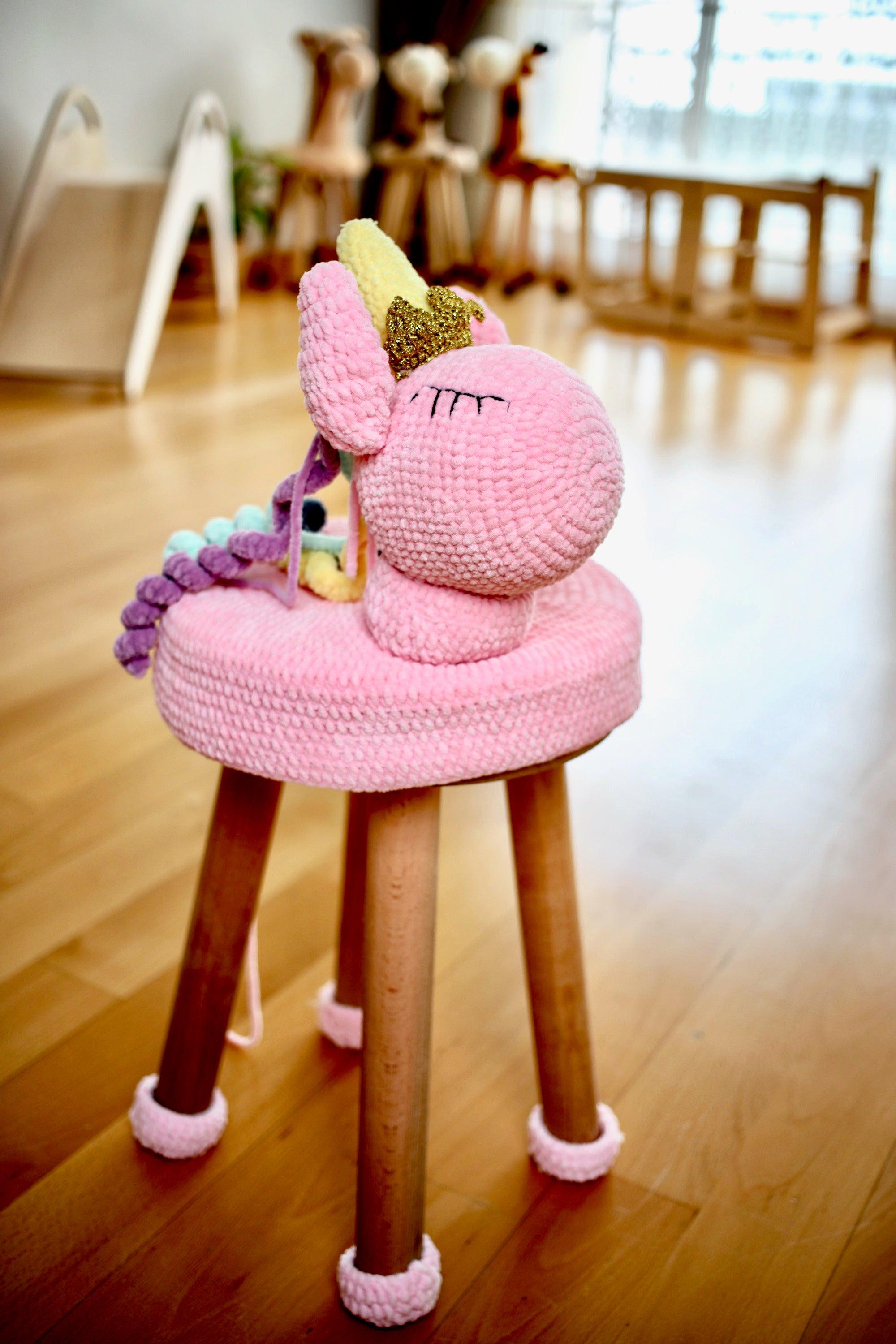 Unicorn Rug And Stool Set