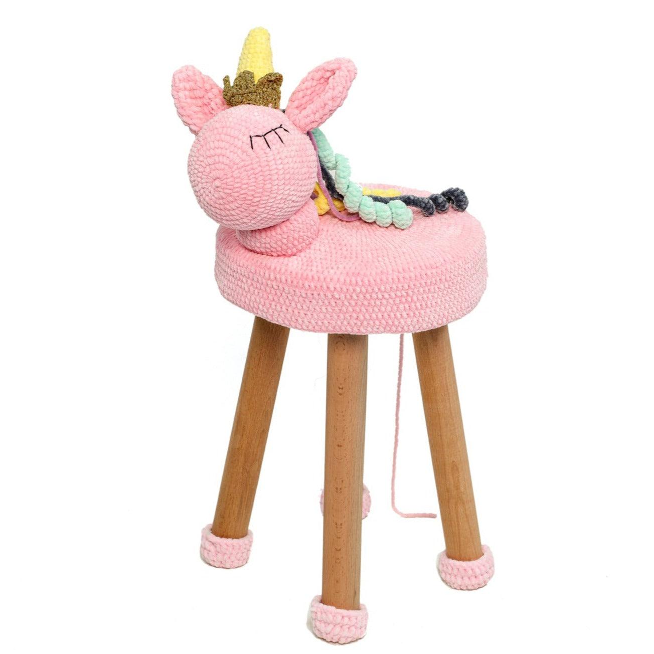 Unicorn Rug And Stool Set