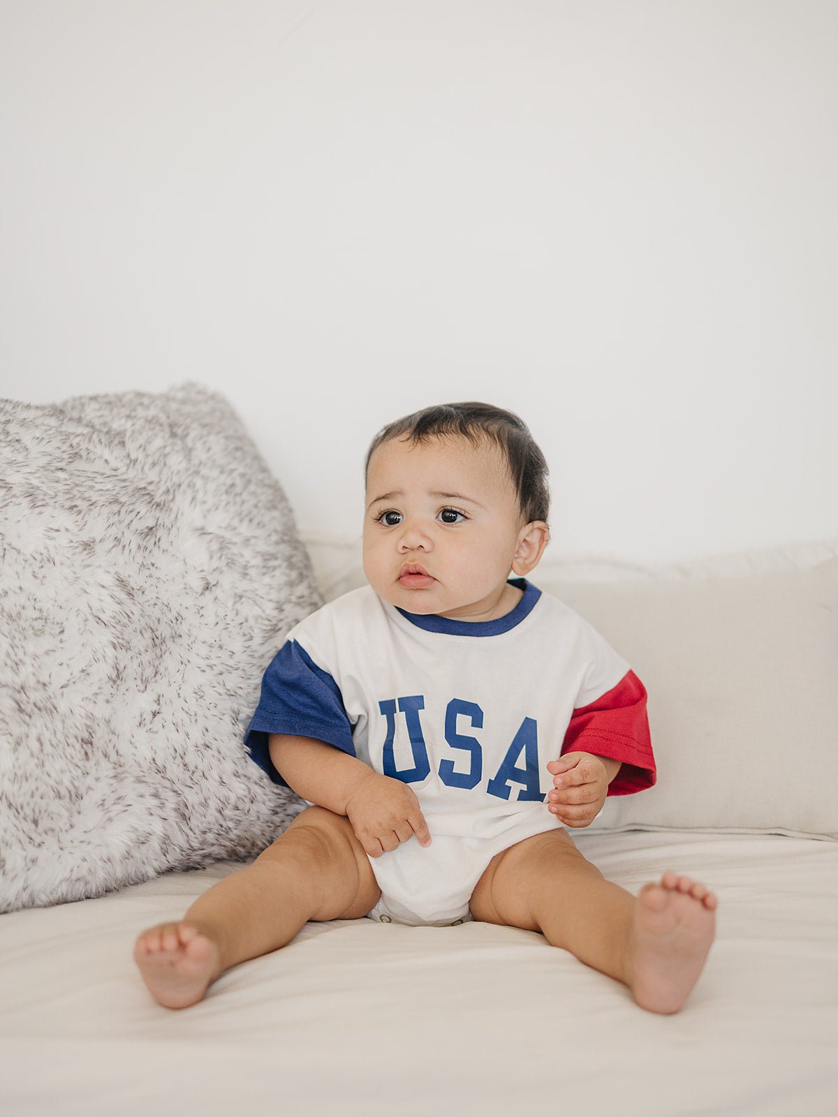 USA Colorblock T-Shirt Romper