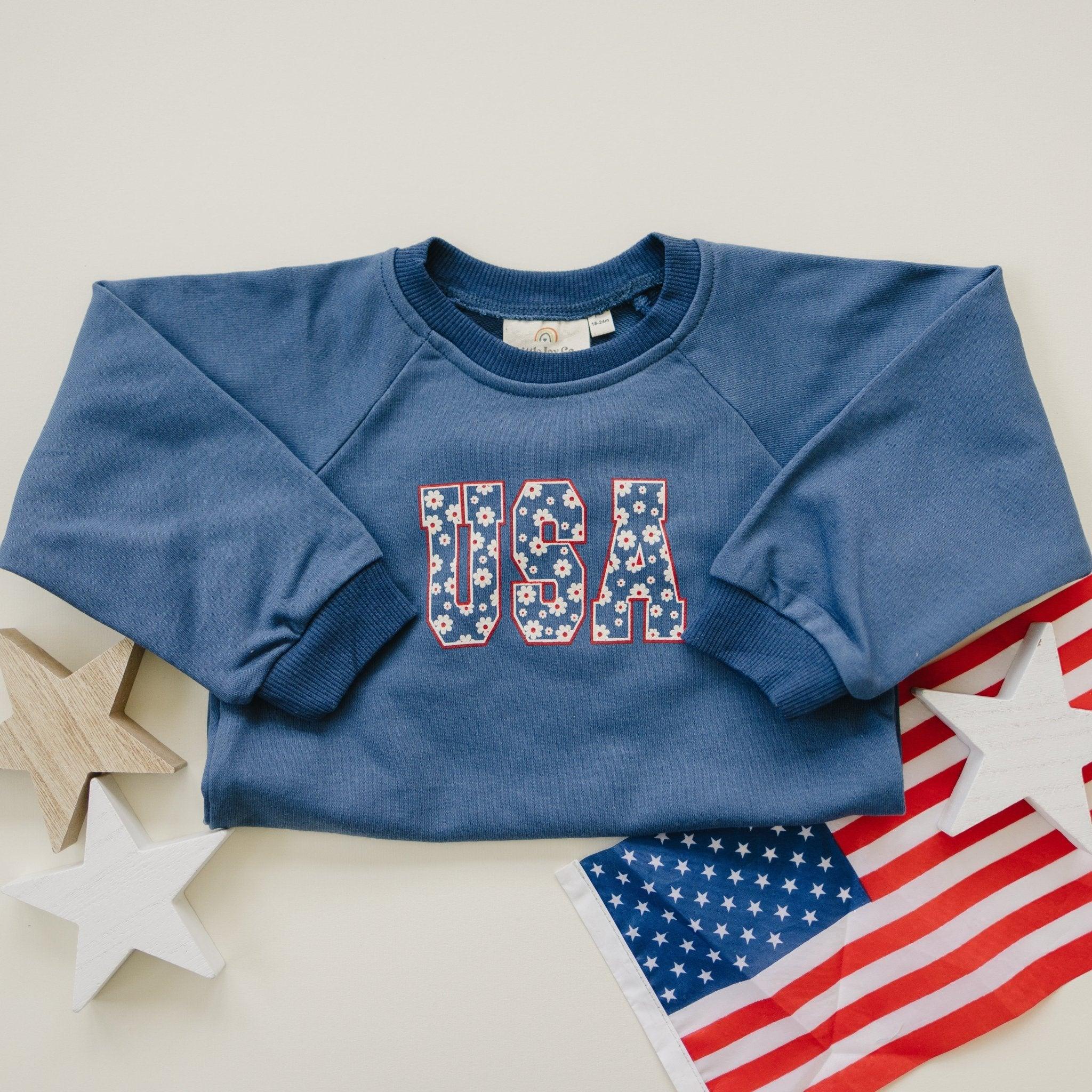 USA Daisy Sweatshirt Romper