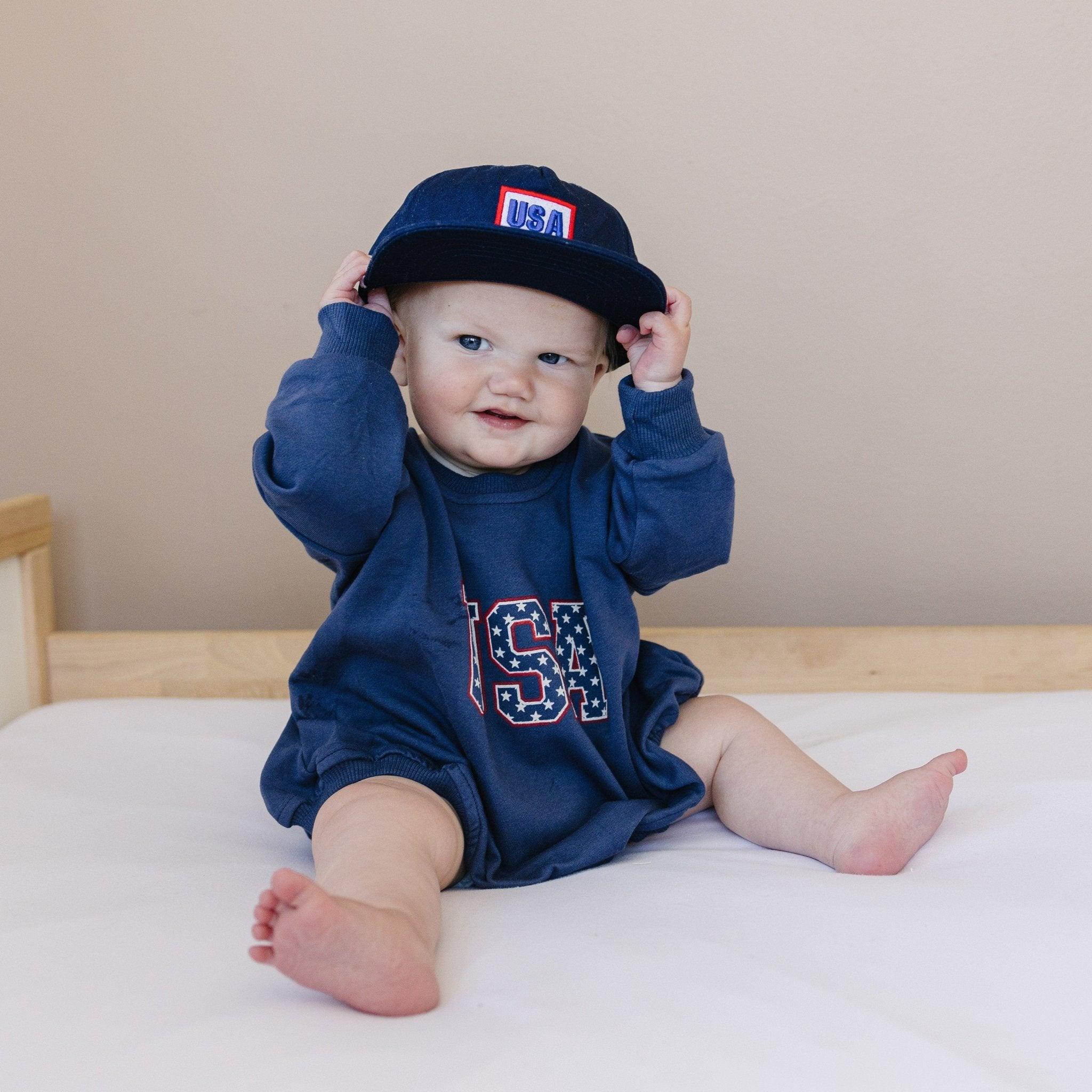 USA Sweatshirt Romper