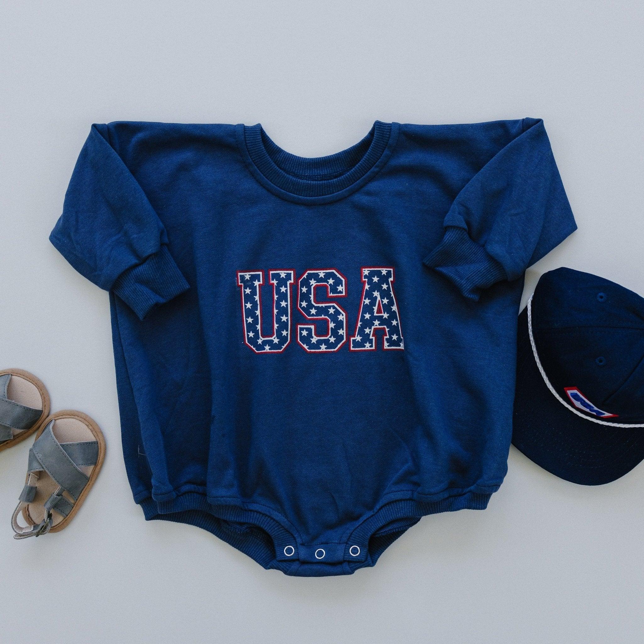 USA Sweatshirt Romper