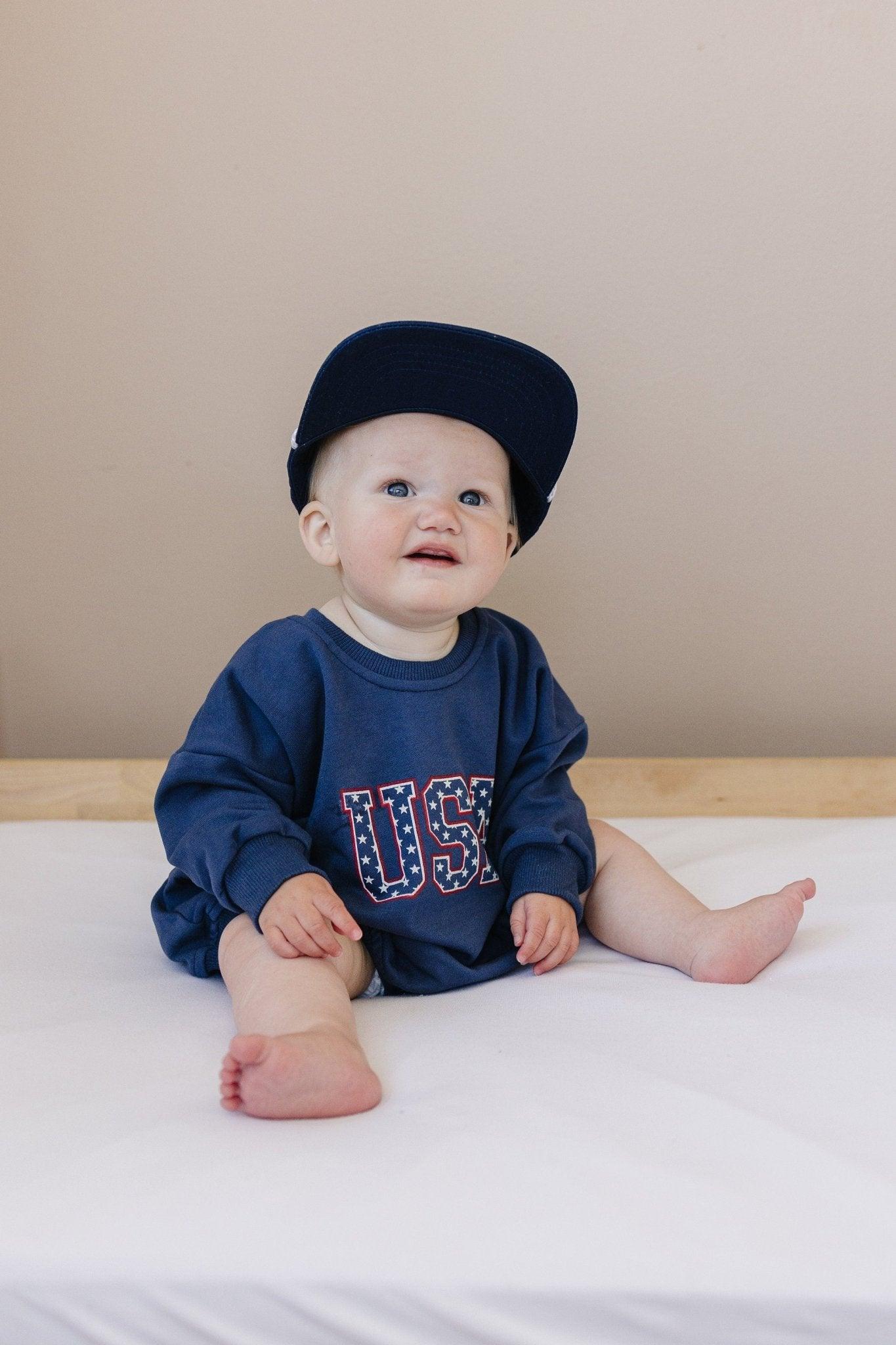 USA Sweatshirt Romper