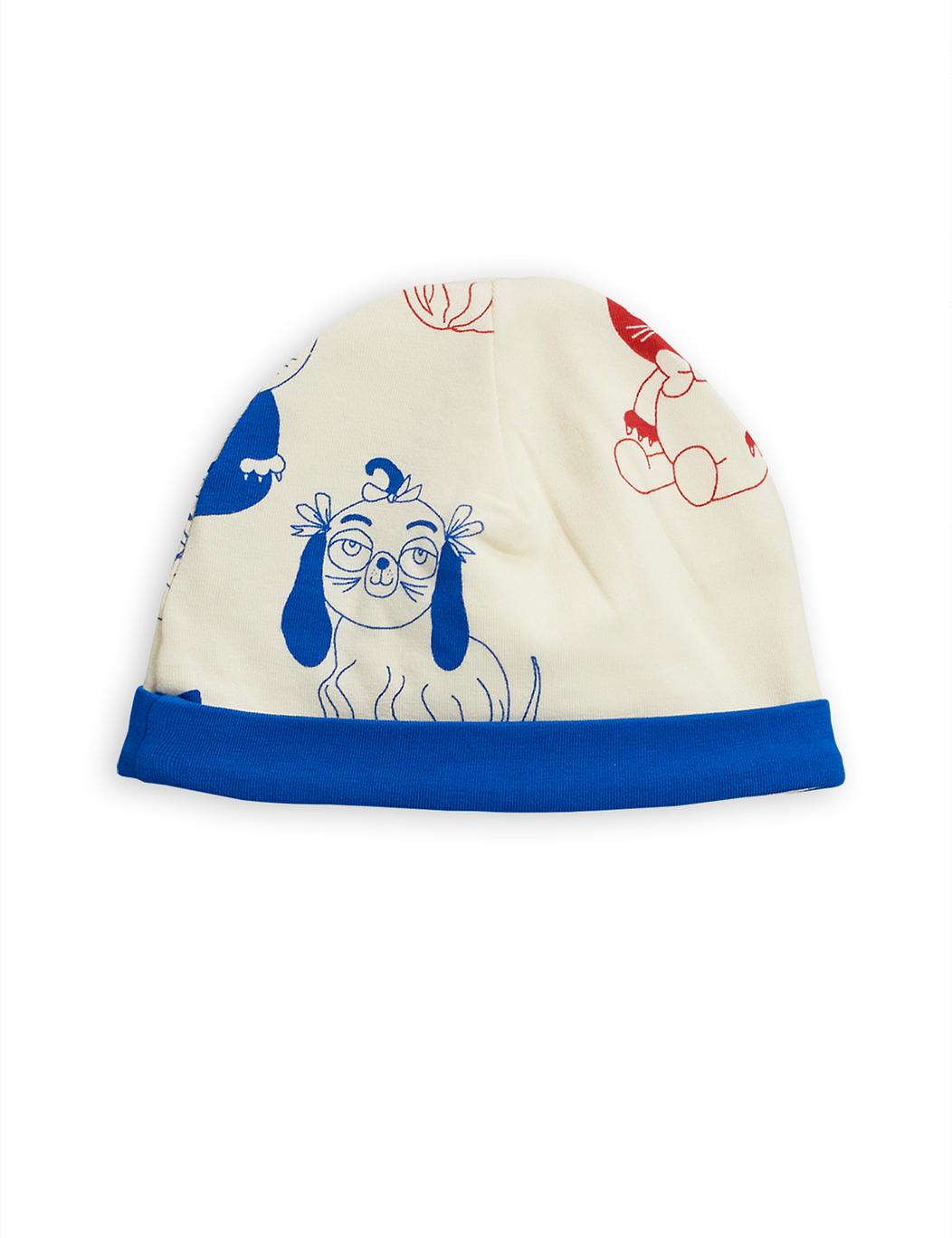 Minibaby Aop Baby Beanie - Offwhite