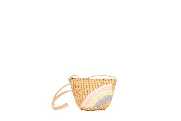 Kids Rainbow Earthtone tote - Leatherette strap