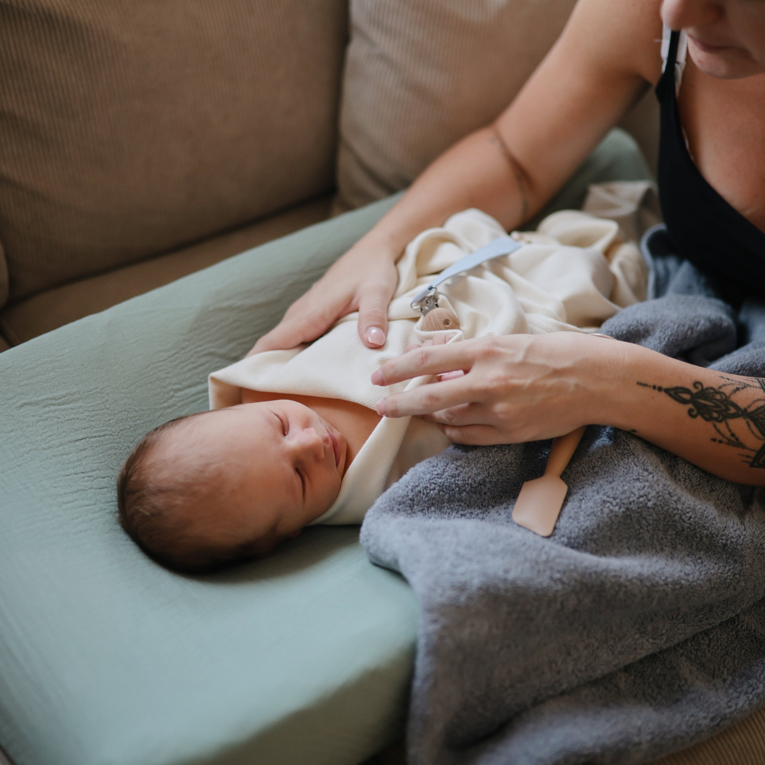 Ribbed Baby Blanket Blanket Mushie   