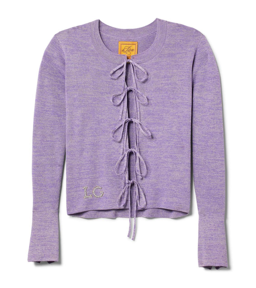Villa Tie Front Knit Top - Iris