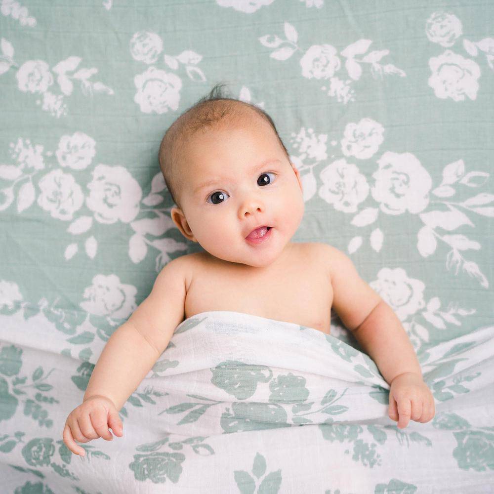 Vintage Floral Crib Sheet Crib Sheet Bebe au Lait   
