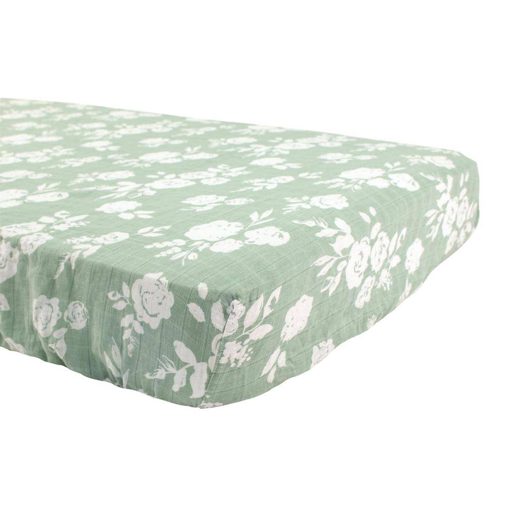 Vintage Floral Crib Sheet Crib Sheet Bebe au Lait   