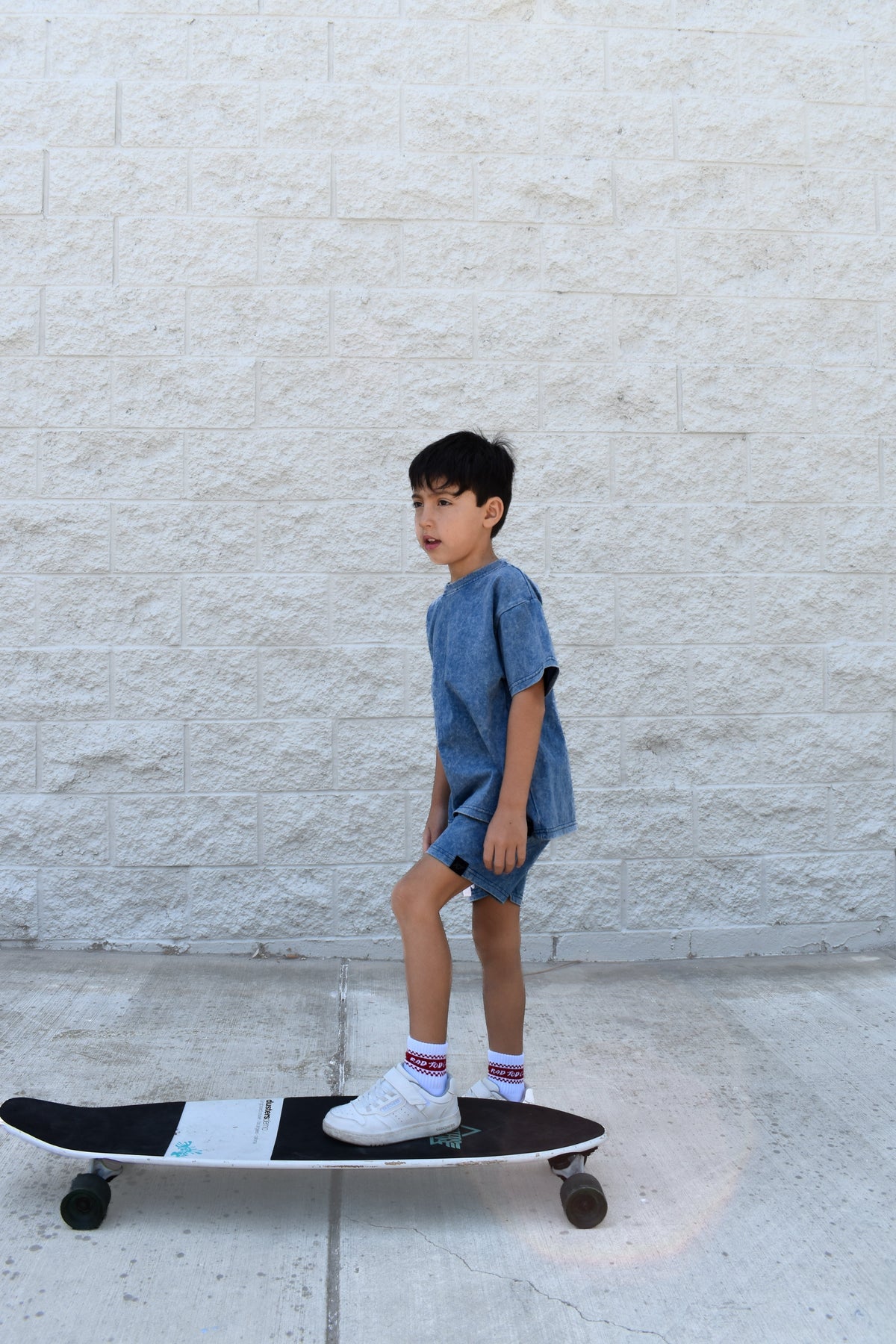 STONE WASH SHORTS - VINTAGE BLUE