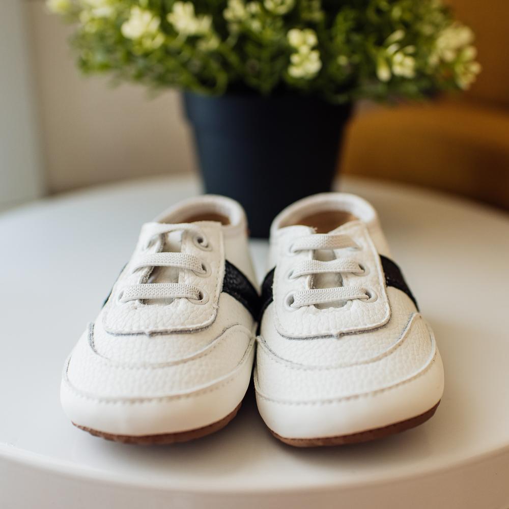 White and Black Love Bug Sneaker