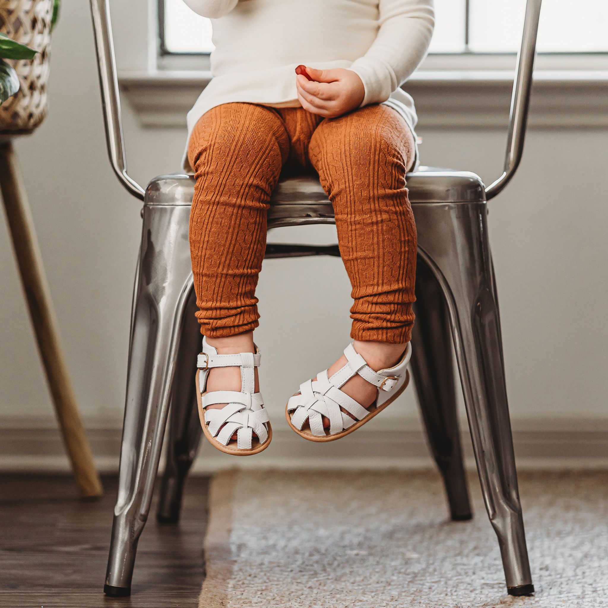 White Closed Toe Sandal