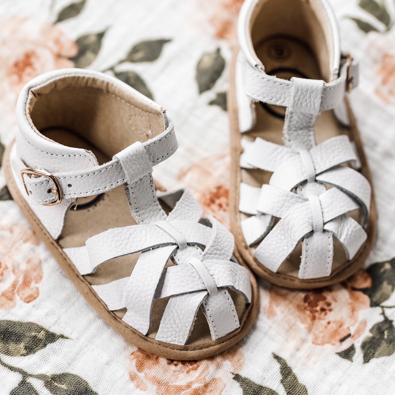 White Closed Toe Sandal