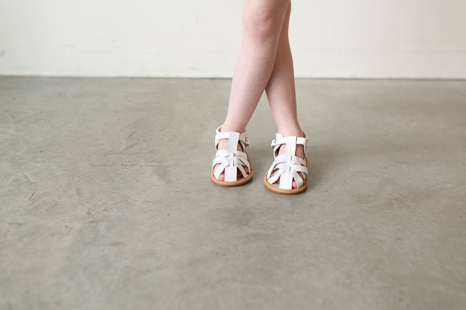 White Closed Toe Sandal