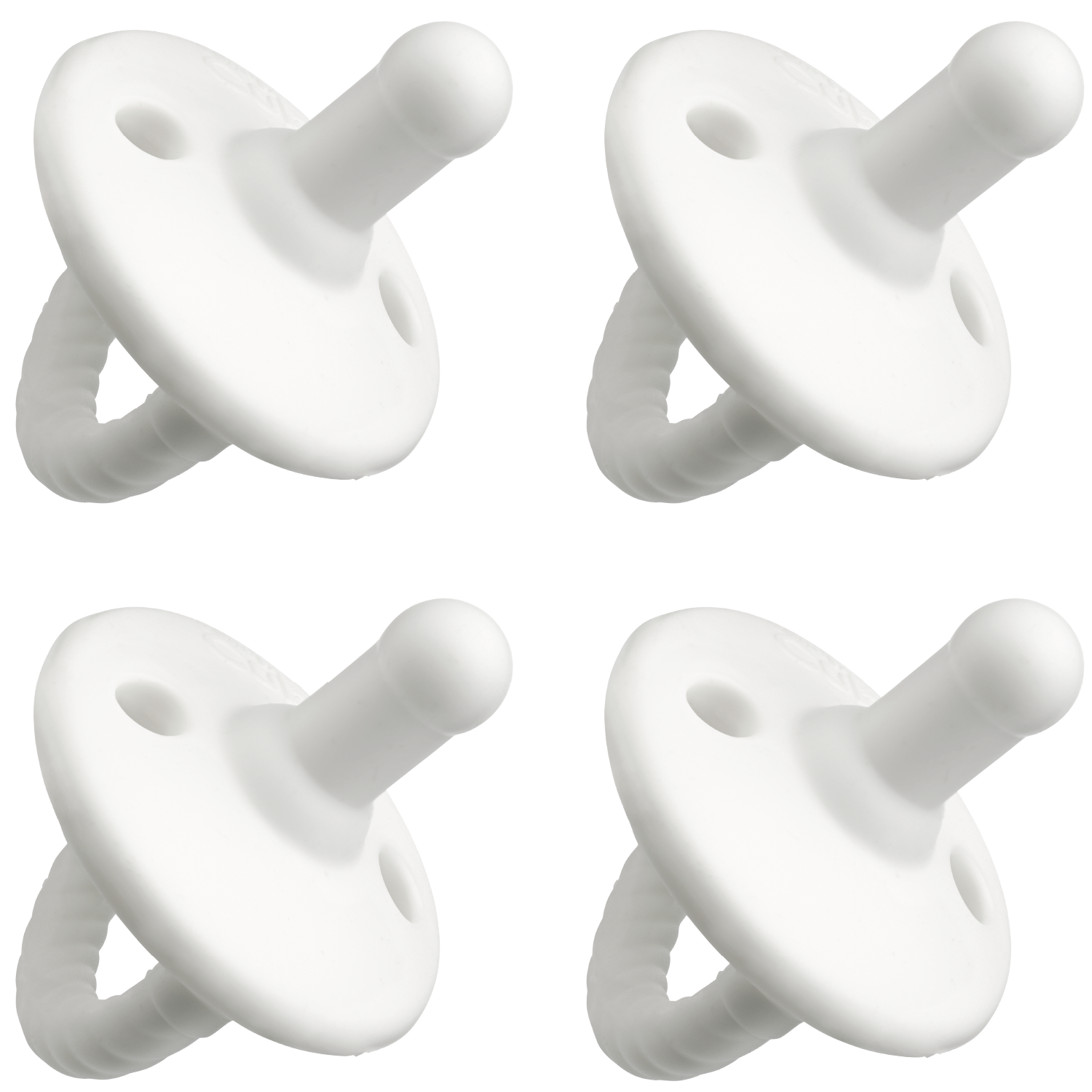 Pacifiers, 4 Pack by Comfy Cubs - White