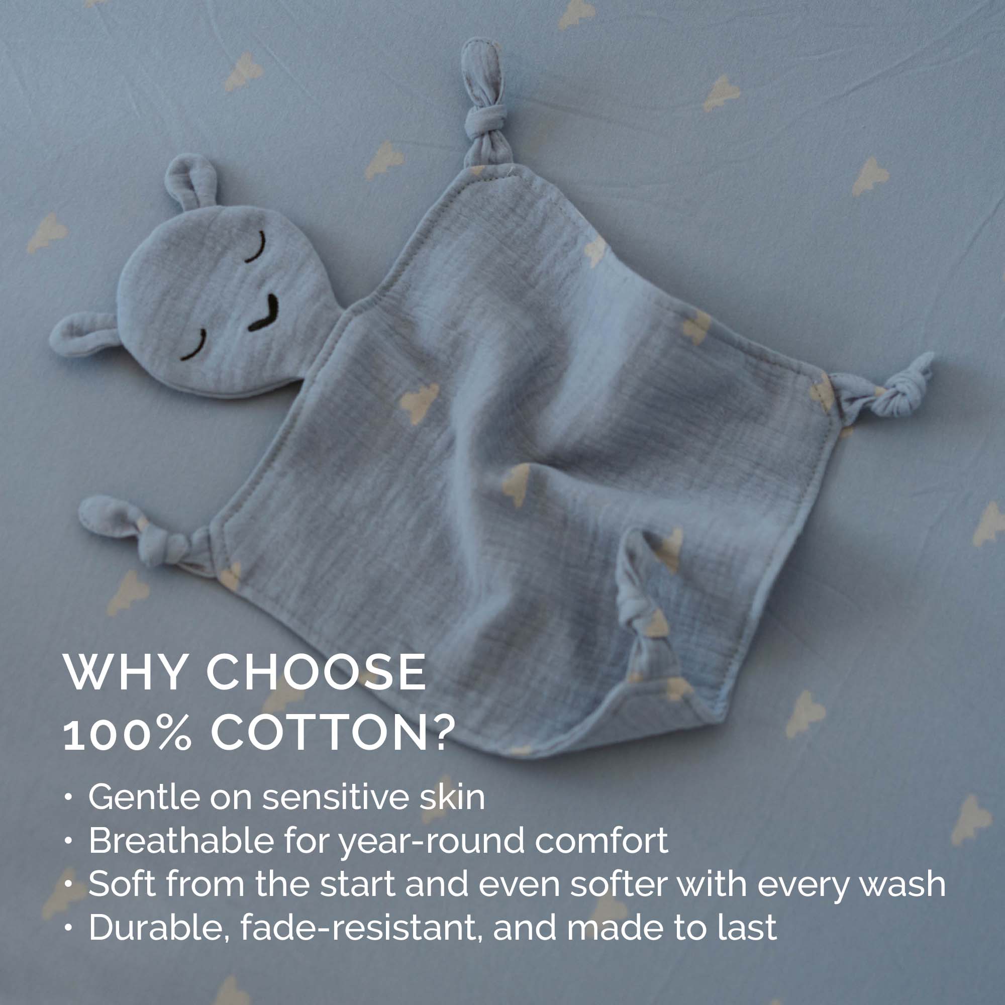 100% Muslin Lovey - Alpaca