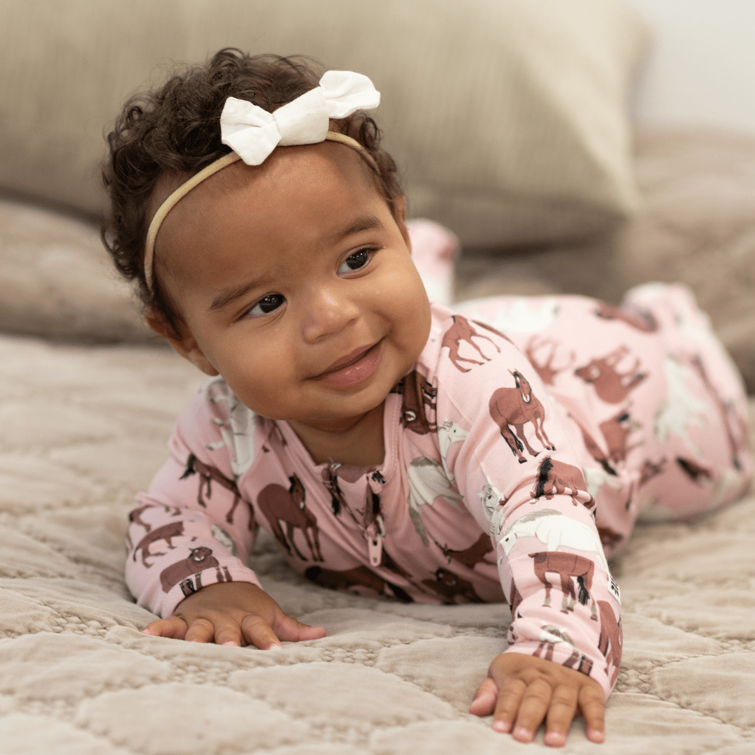 Wild Horses Zipper Footie