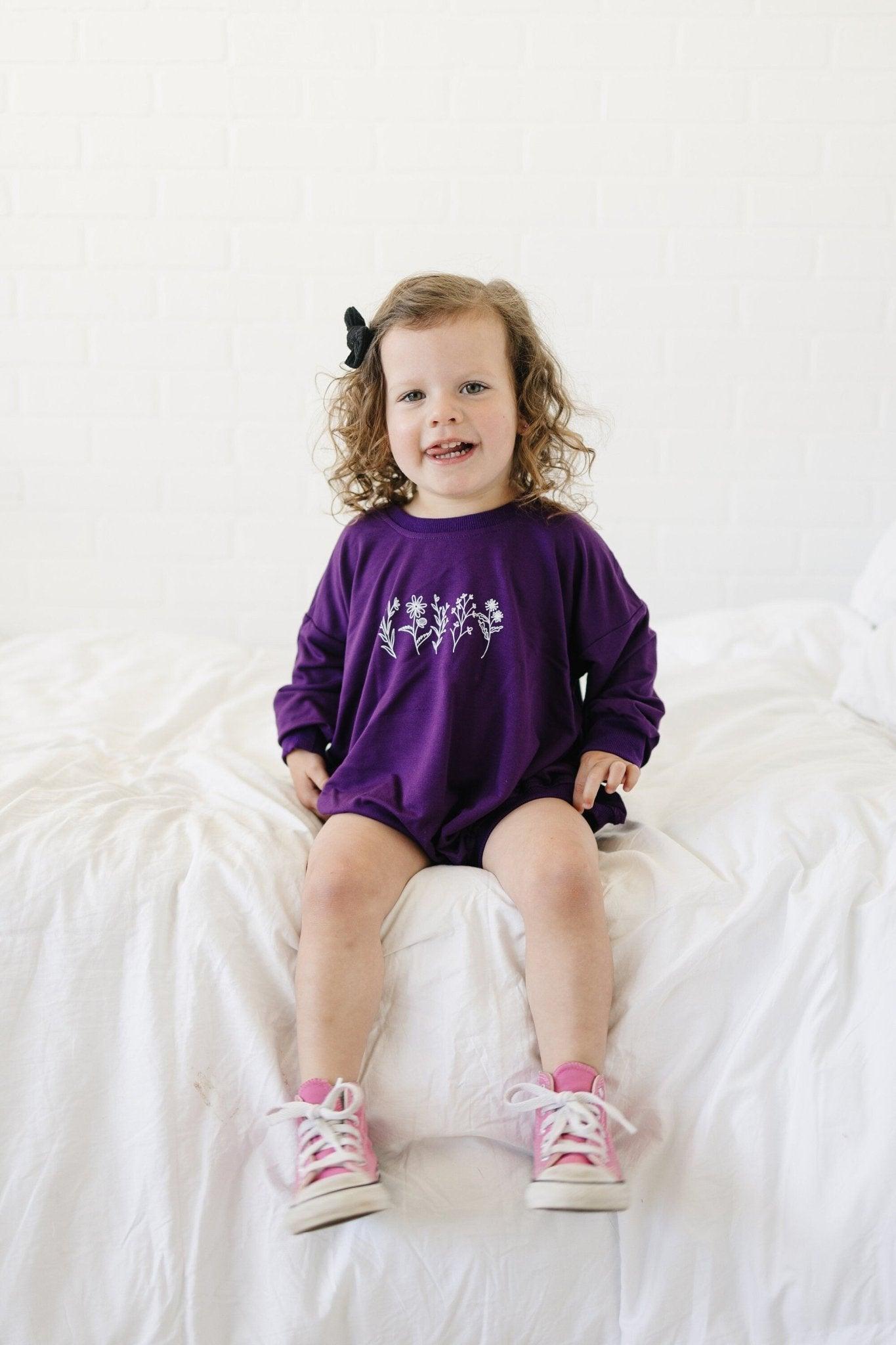 Wildflower Bamboo Sweatshirt Romper