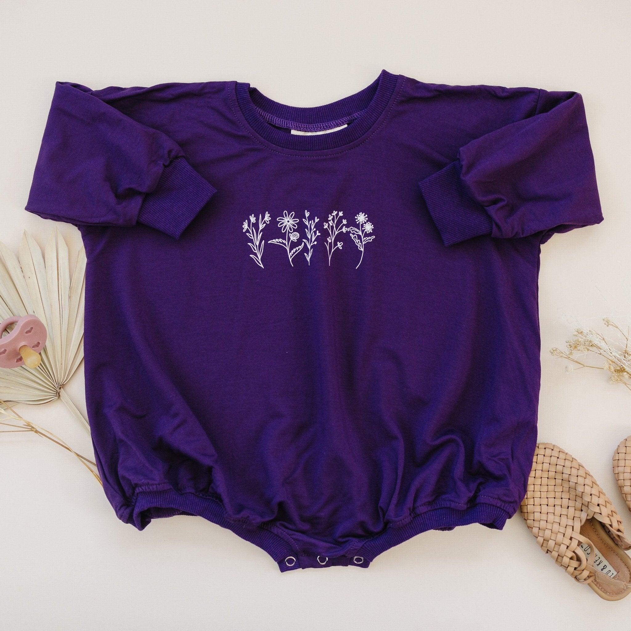 Wildflower Bamboo Sweatshirt Romper