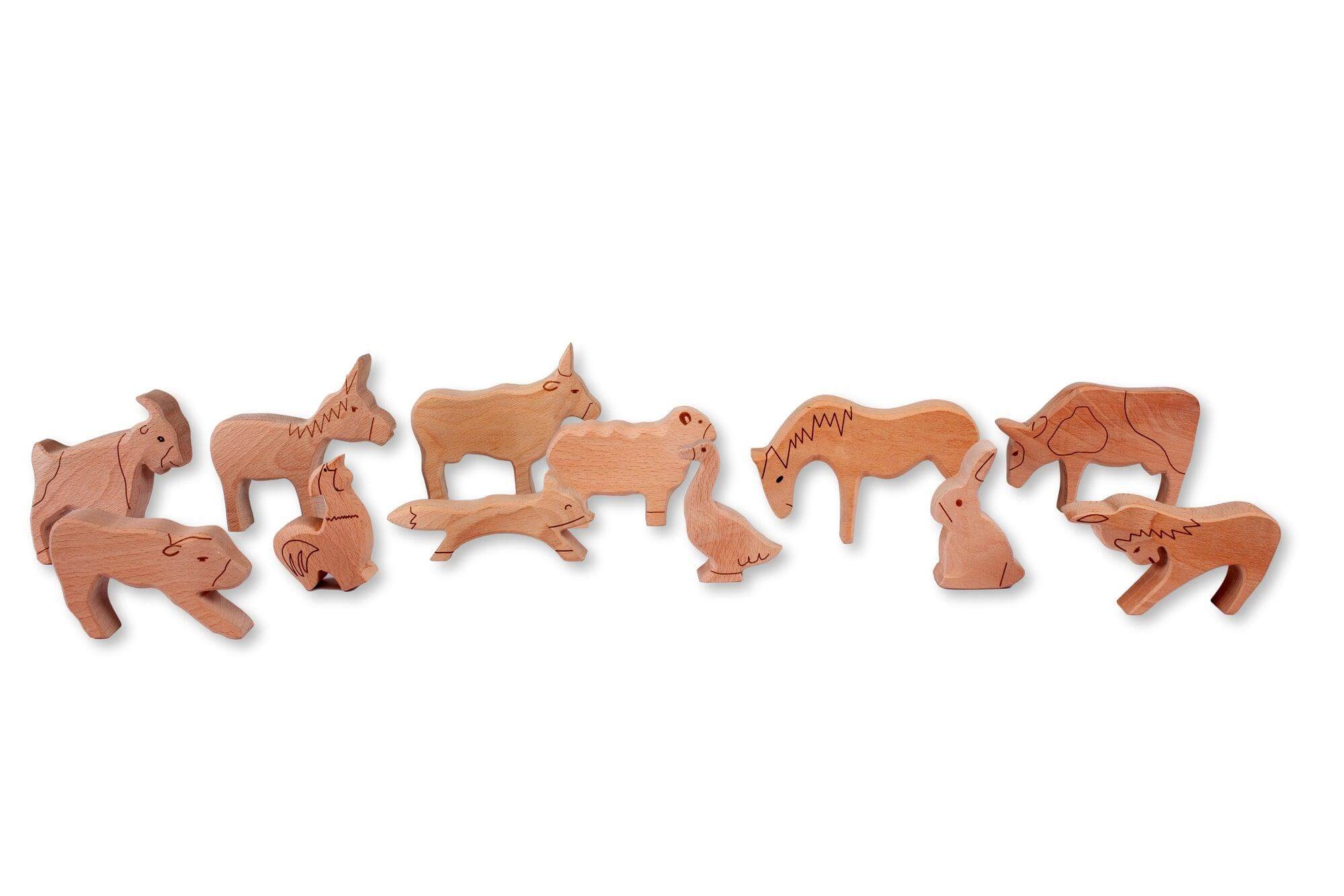 Wooden Farm Animals Set