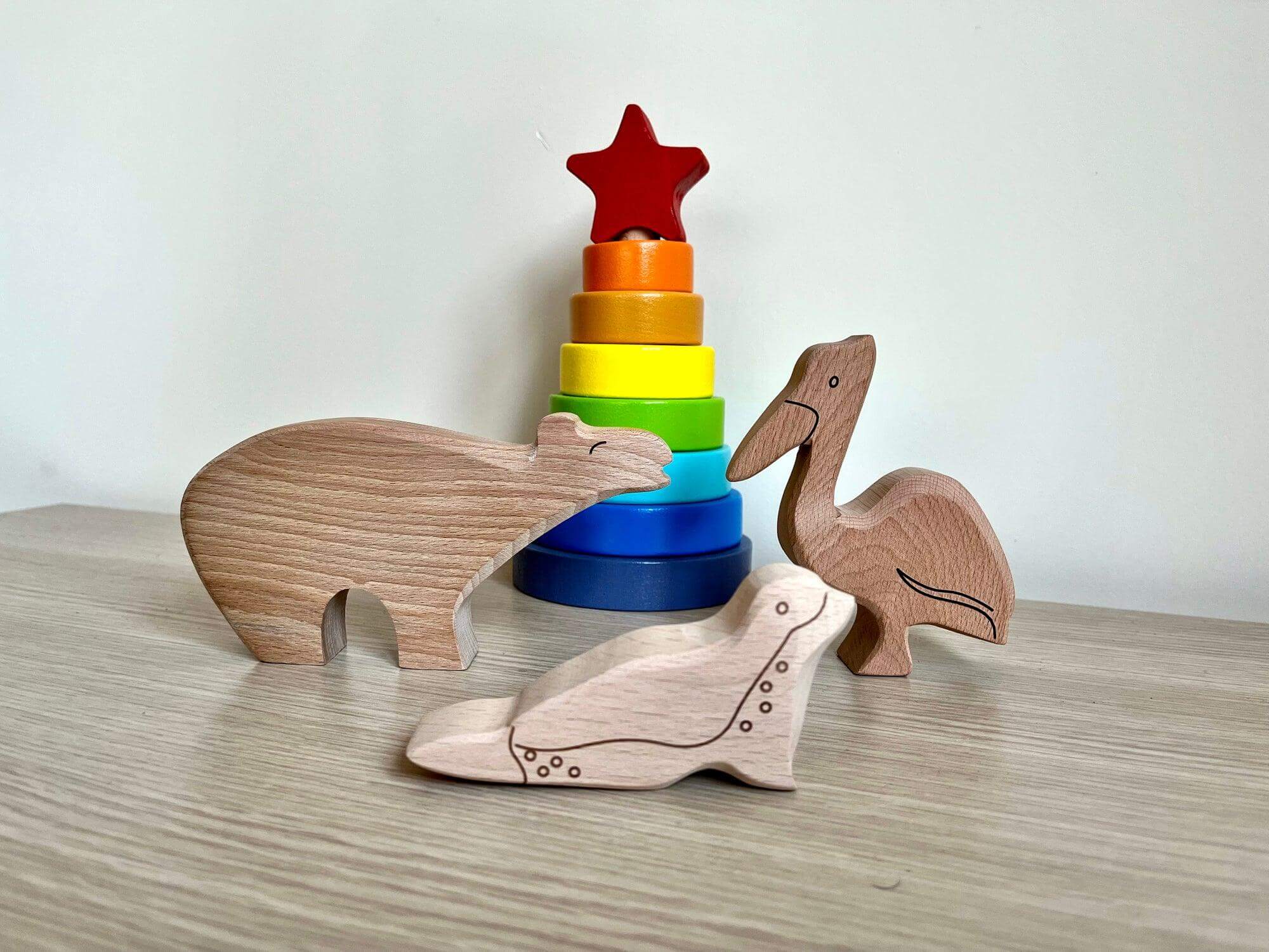 Wooden Ocean Animals Set