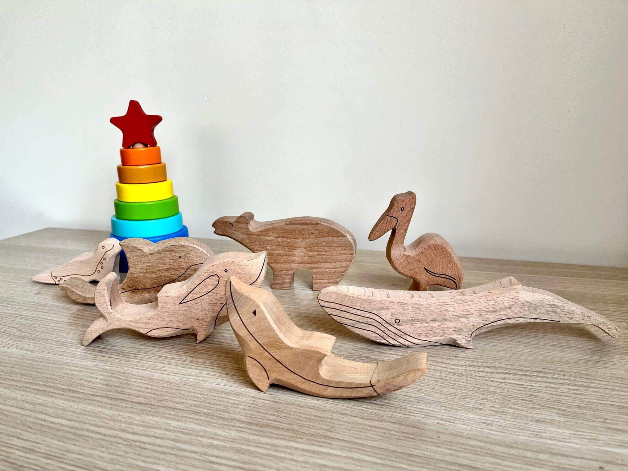 Wooden Ocean Animals Set