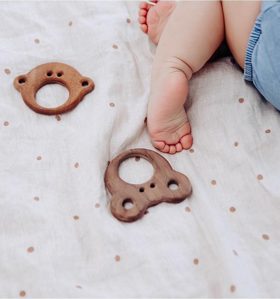 Wooden Teether Teethers + Rattles Ooh Noo   