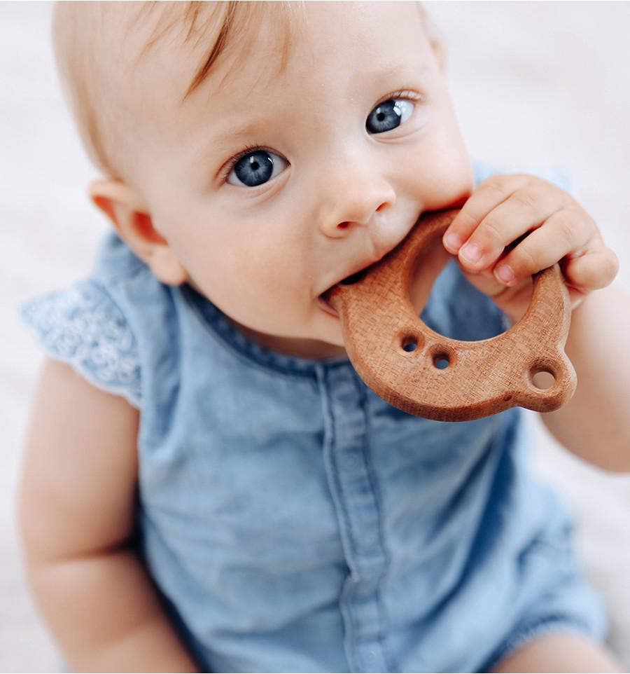 Wooden Teether Teethers + Rattles Ooh Noo   