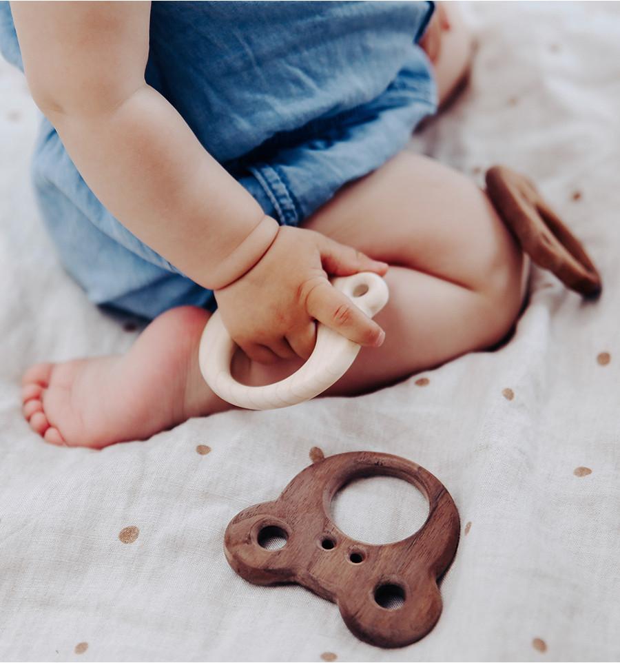 Wooden Teether Teethers + Rattles Ooh Noo   