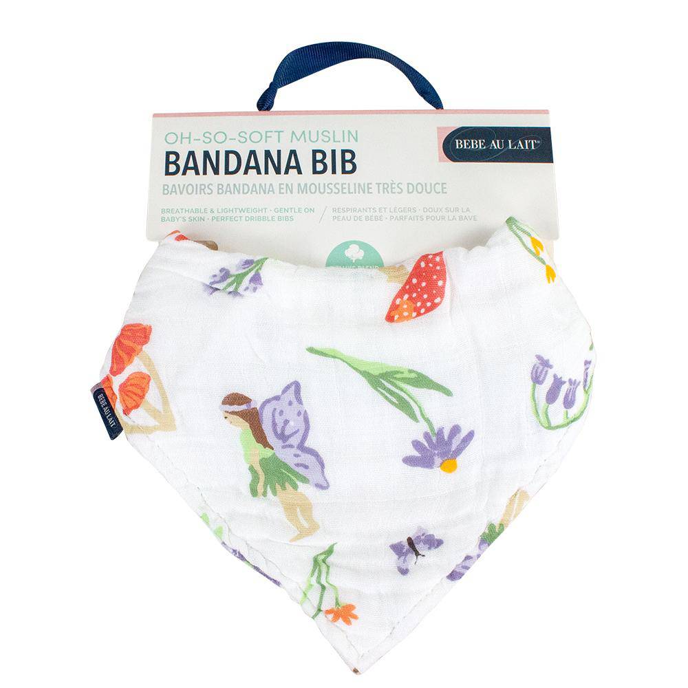 Woodland Fairy Muslin Bandana Bib Bib Bebe au Lait   