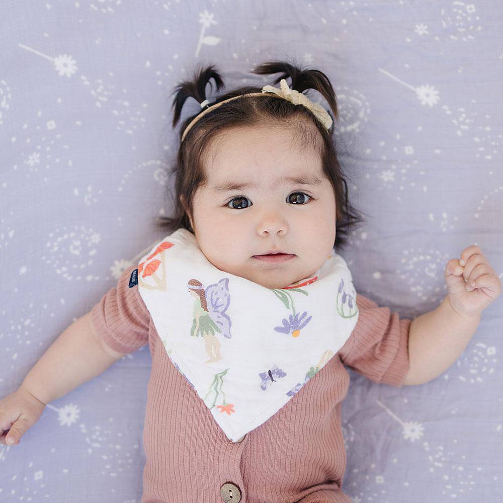 Woodland Fairy Muslin Bandana Bib Bib Bebe au Lait   