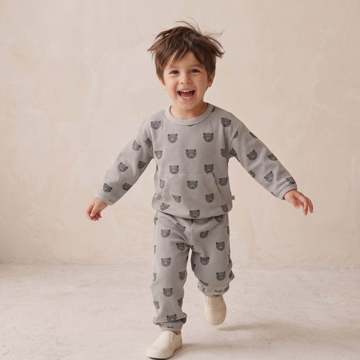 Organic Tee & Pant Slouch Set - Woodland Bear