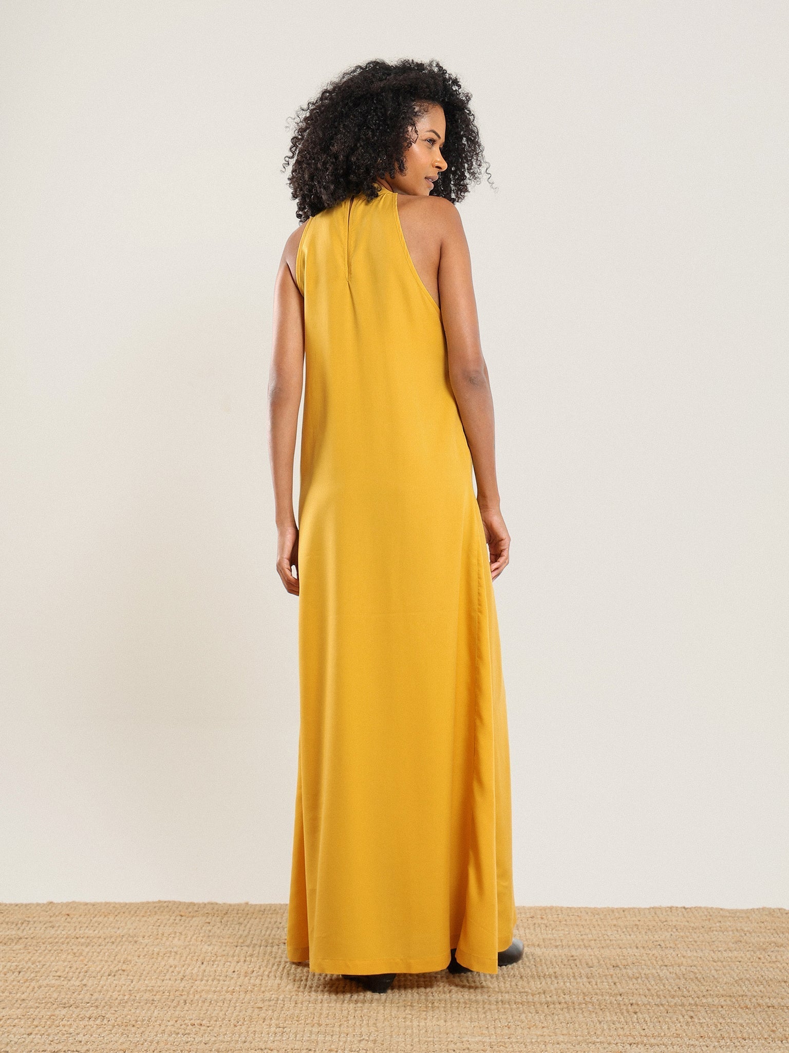 Tencel Halter Dress - Honey