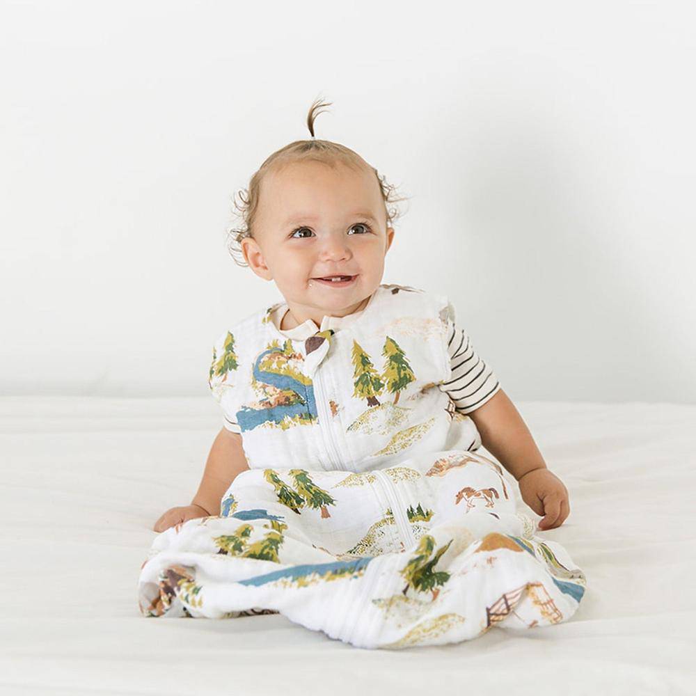 Wyoming Classic Muslin Bedtime Sleeper Bedtime Sleeper Bebe au Lait   