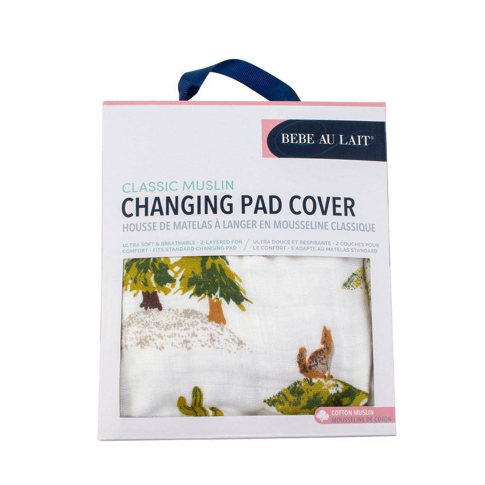 Wyoming Classic Muslin Changing Pad Cover Changing Pad Cover Bebe au Lait   