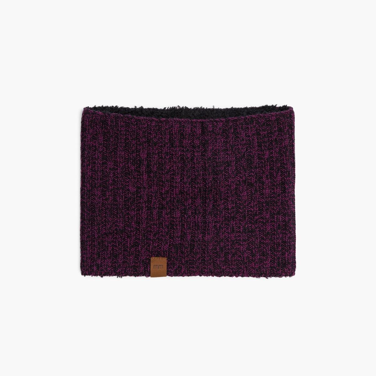 Adult Tweed Neck Warmer - Melange Berry & Black