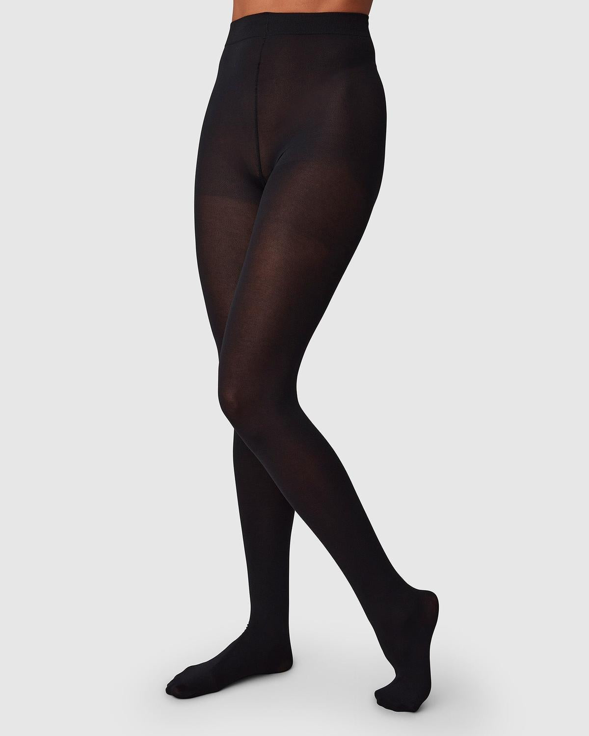 Stina Premium Bio-Cotton Tights - Black