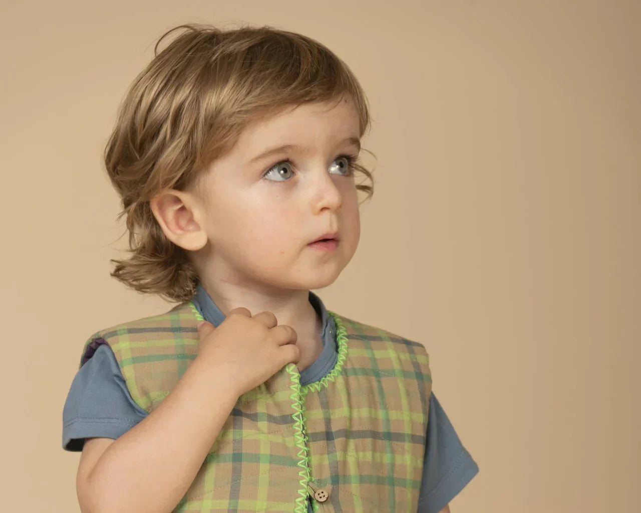 Baby Vest - Square Check