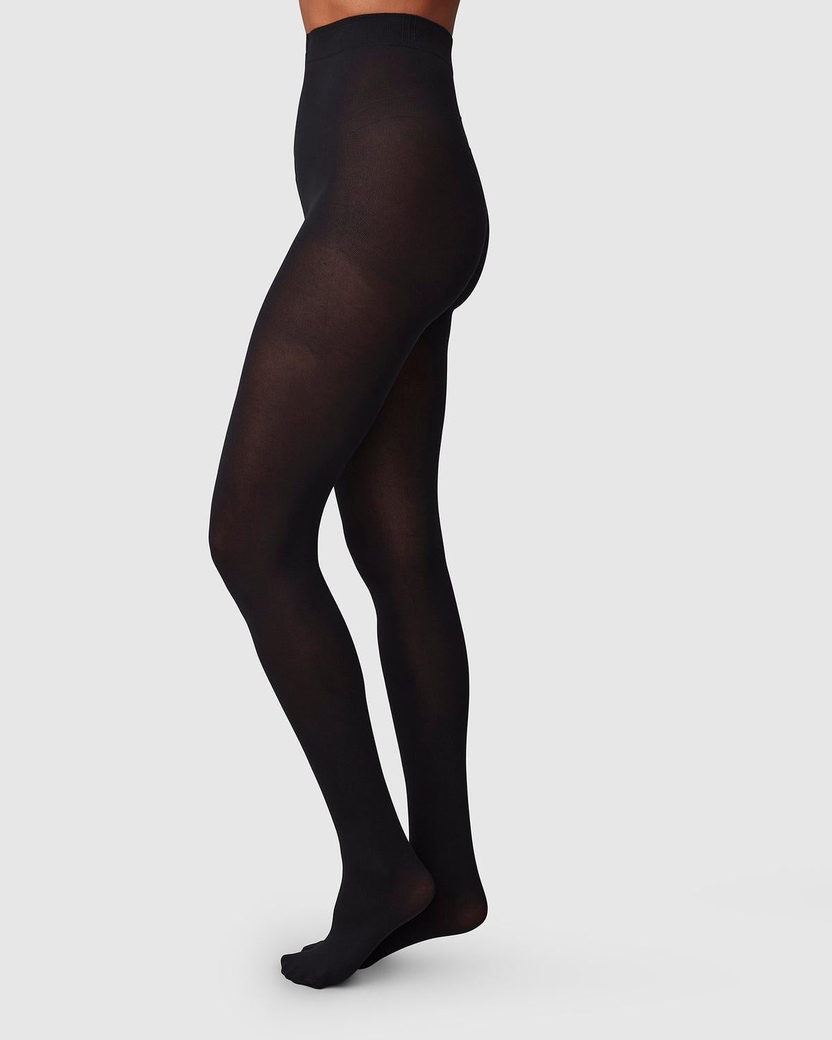 Stina Premium Bio-Cotton Tights - Black