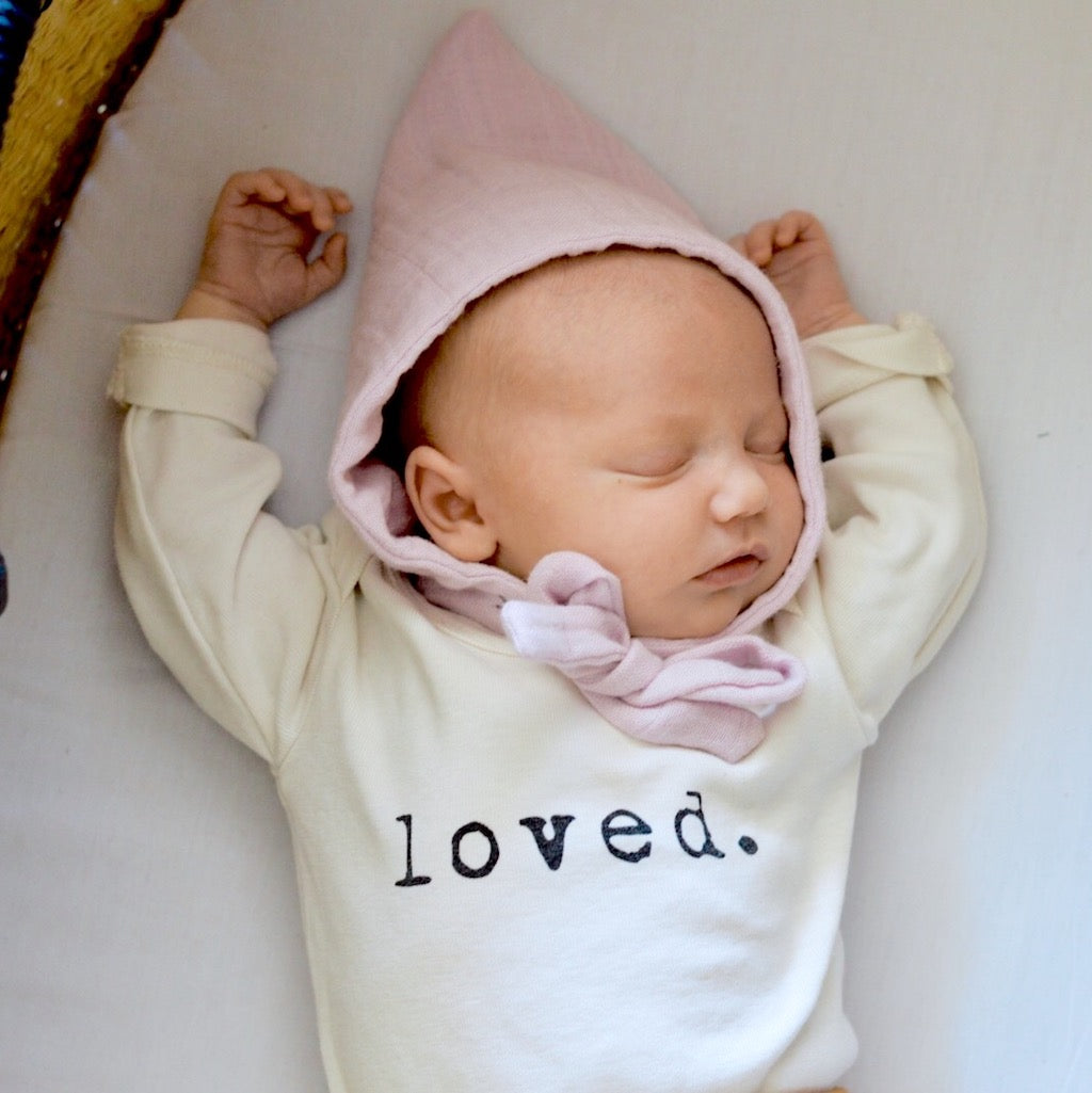 Loved. - Long Sleeve Organic Baby Bodysuit